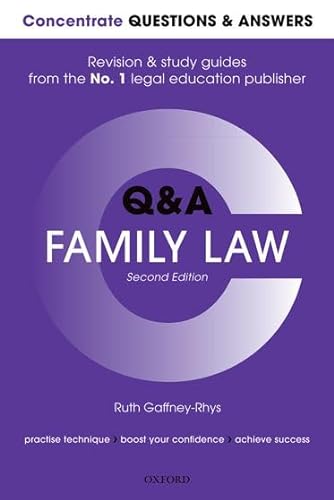 Beispielbild fr Concentrate Questions and Answers Family Law: Law QandA Revision and Study Guide (Concentrate Questions and Answers) zum Verkauf von Reuseabook