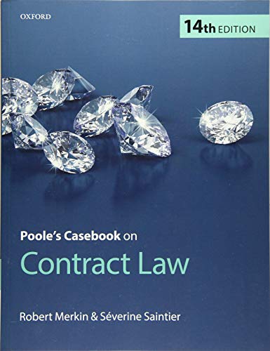 Beispielbild fr Poole's Casebook on Contract Law zum Verkauf von WorldofBooks