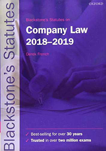 Stock image for Blackstone's Statutes on Company Law 2018-2019 (Blackstone's Statute Series) for sale by AwesomeBooks