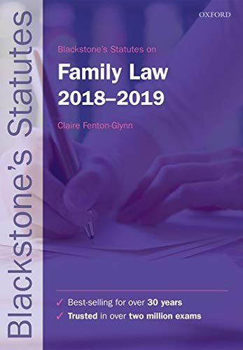 Imagen de archivo de Blackstone's Statutes on Family Law 2018-2019 (Blackstone's Statute Series) a la venta por WorldofBooks