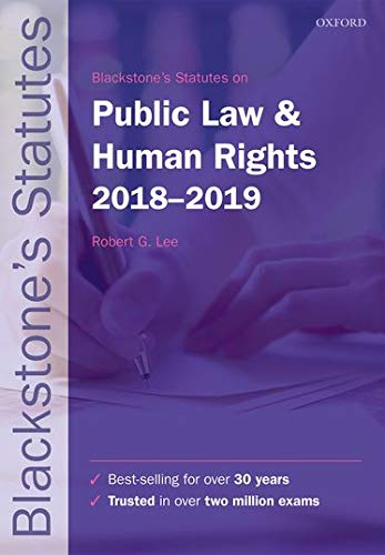 9780198818557: Blackstone's Statutes on Public Law & Human Rights 2018-2019