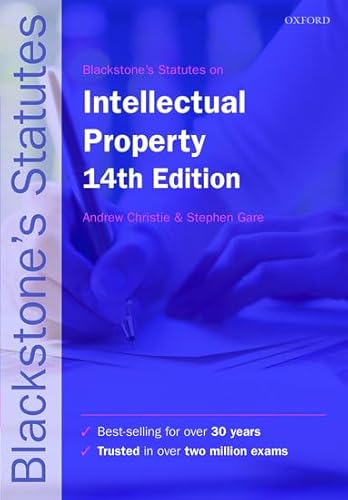 Beispielbild fr Blackstone's Statutes on Intellectual Property (Blackstone's Statute Series) zum Verkauf von AwesomeBooks