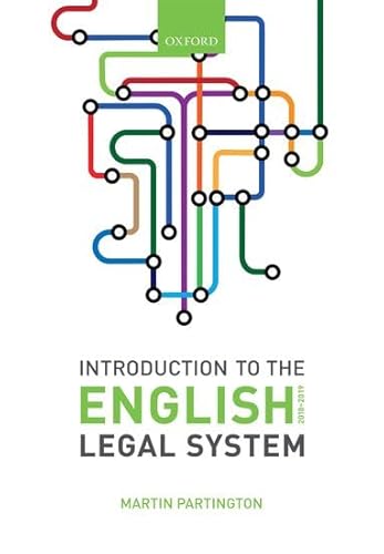 9780198818861: Introduction to the English Legal System 2018-19