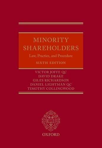 Stock image for Minority Shareholders: Law, Practice, and Procedure for sale by Revaluation Books