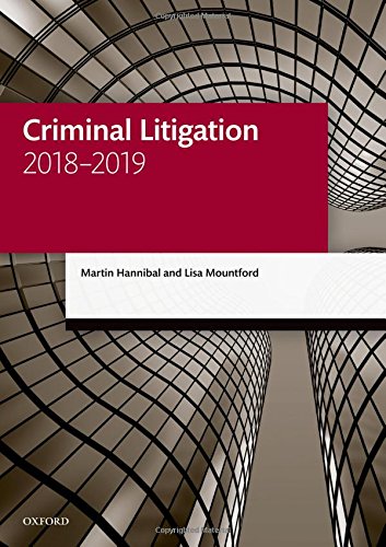 Stock image for Criminal Litigation 2018-2019 (Legal Practice Course Manuals) for sale by HPB-Red