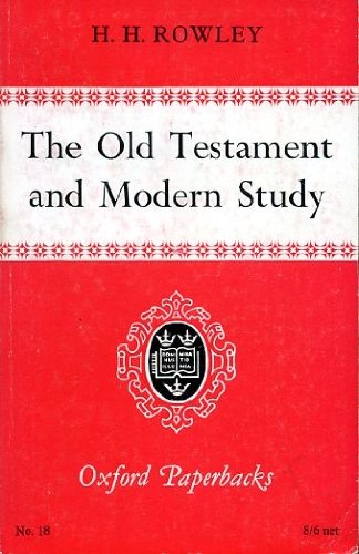 Beispielbild fr Old Testament and Modern Study zum Verkauf von Better World Books