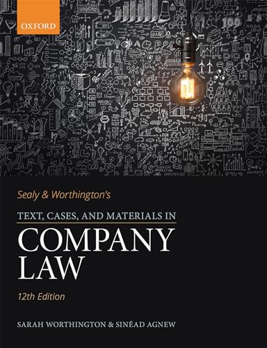 Imagen de archivo de Sealy & Worthington's Text, Cases, and Materials in Company Law a la venta por GreatBookPrices