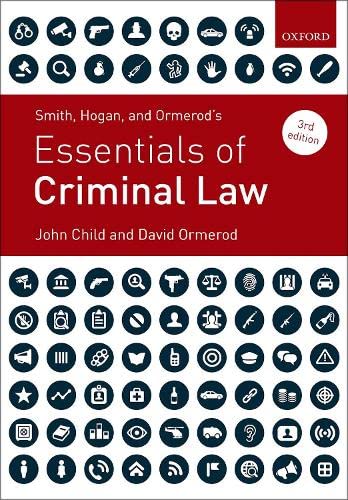 Imagen de archivo de Smith, Hogan, & Ormerod's Essentials of Criminal Law a la venta por AwesomeBooks