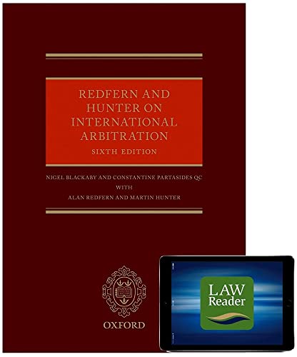 9780198833901: Redfern and Hunter on International Arbitration (hardback + digital pack)