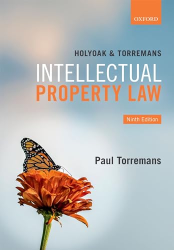 Beispielbild fr Holyoak and Torremans Intellectual Property Law zum Verkauf von Blackwell's