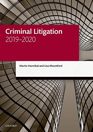 Imagen de archivo de Criminal Litigation 2019-2020 (Legal Practice Course Manuals) a la venta por AwesomeBooks