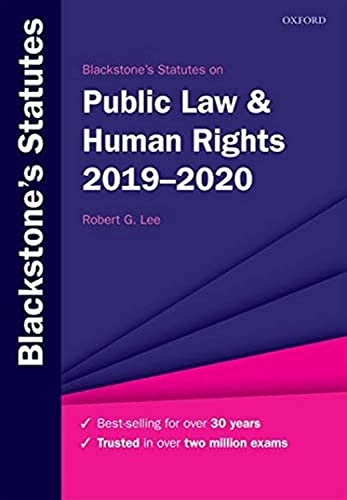 Beispielbild fr Blackstone's Statutes on Public Law & Human Rights 2019-2020 (Blackstone's Statute Series) zum Verkauf von WorldofBooks