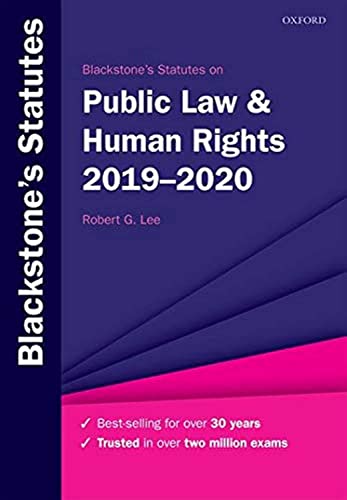 9780198838777: Blackstone's Statutes on Public Law & Human Rights 2019-2020