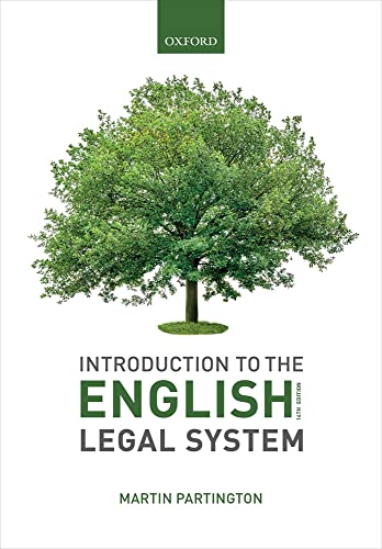 9780198838838: Introduction to the English Legal System 2019-2020