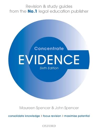 Stock image for Evidence Concentrate: Law Revision and Study Guide for sale by Phatpocket Limited