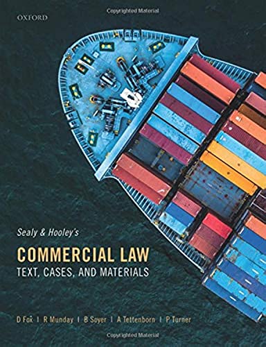 Imagen de archivo de Sealy and Hooley's Commercial Law: Text, Cases, and Materials a la venta por GF Books, Inc.