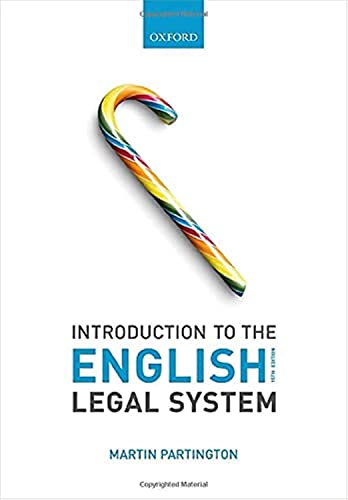 Beispielbild fr Introduction to the English Legal System zum Verkauf von WorldofBooks