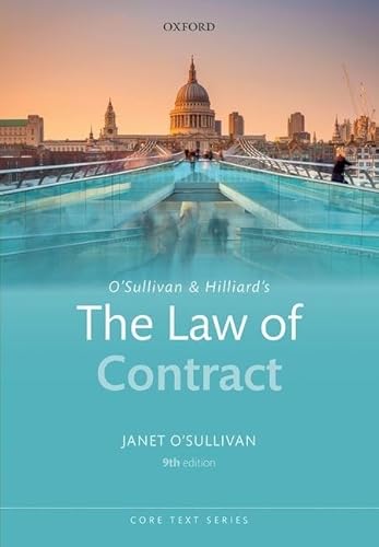 Stock image for O'Sullivan & Hilliard's The Law of Contract (Core Texts Series) for sale by WorldofBooks