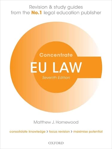 Beispielbild fr EU Law Concentrate: Law Revision and Study Guide zum Verkauf von MusicMagpie