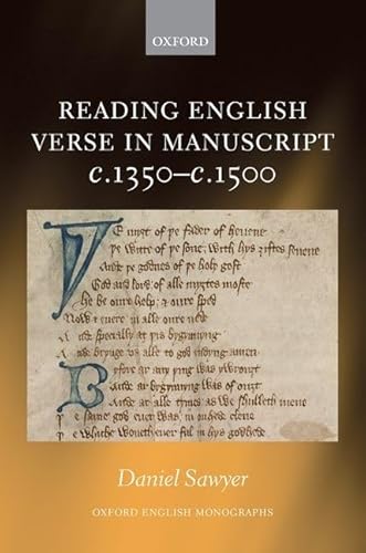 Beispielbild fr Reading English Verse in Manuscript C.1350-C.1500 zum Verkauf von Blackwell's