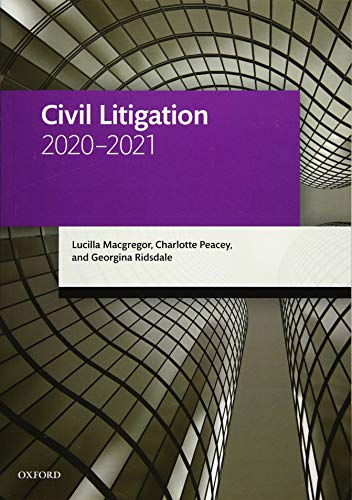 Stock image for Civil Litigation 2020-2021 (Legal Practice Course Manuals) for sale by MusicMagpie