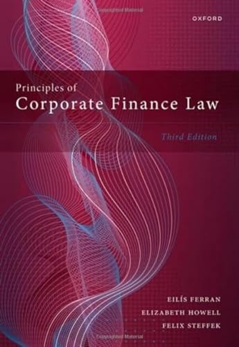 9780198865353: Principles of Corporate Finance Law