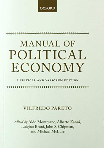 Stock image for Manual of Political Economy: A Critical and Variorum Edition for sale by GF Books, Inc.