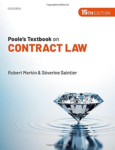 Imagen de archivo de Poole's Textbook on Contract Law a la venta por Better World Books Ltd