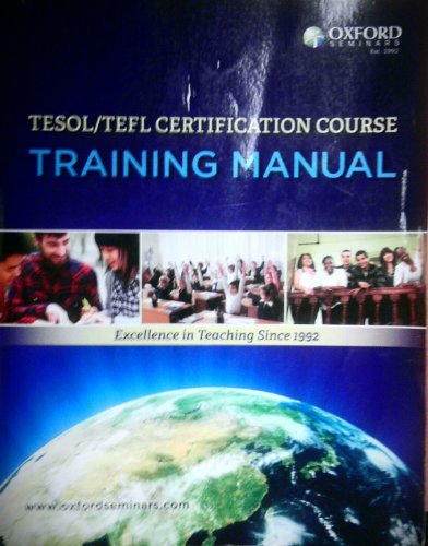 Imagen de archivo de TESOL/TEFL Certification Course Training Manual a la venta por SecondSale