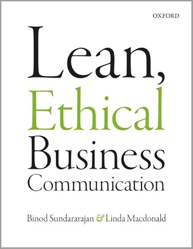 Beispielbild fr Lean, Ethical Business Communication zum Verkauf von Better World Books