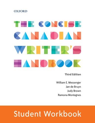 Beispielbild fr The Concise Canadian Writer's Handbook: Student Workbook zum Verkauf von Starx Products