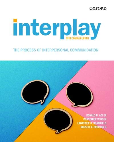 Imagen de archivo de Interplay The Process of Interpersonal Communication a la venta por Zoom Books Company
