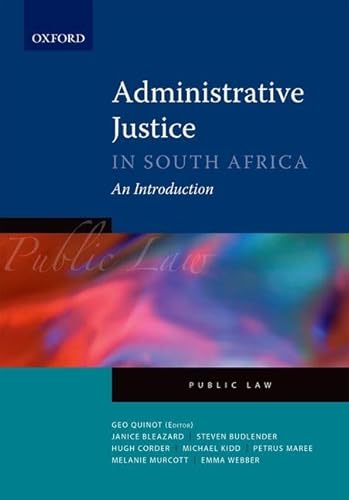 Beispielbild fr Administrative justice in South Africa : an introduction. zum Verkauf von Kloof Booksellers & Scientia Verlag