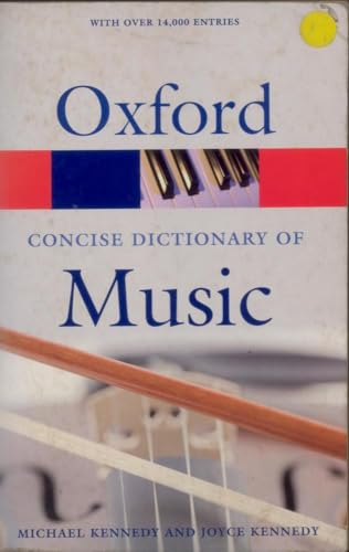 9780199203833: The Concise Oxford Dictionary of Music (Oxford Paperback Reference)