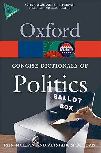Stock image for The Concise Oxford Dictionary of Politics for sale by Better World Books