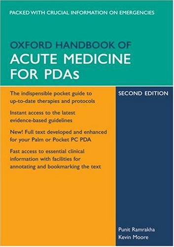 9780199205844: Oxford Handbook of Acute Medicine for PDAs (Oxford Handbooks Series)