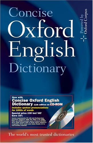 Concise Oxford Dictionary and Cd Rom - Oxford