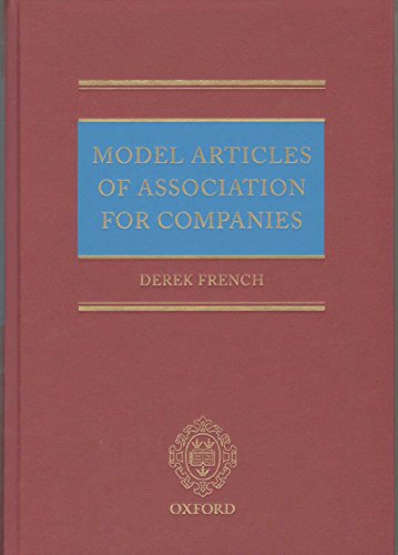 Beispielbild fr Model Articles of Association for Companies. zum Verkauf von Powell's Bookstores Chicago, ABAA