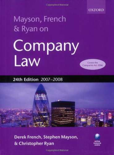 Imagen de archivo de Mayson, French and Ryan on Company Law a la venta por Phatpocket Limited