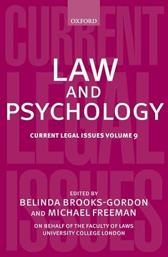 Beispielbild fr Law and Psychology: Current Legal Issues Volume 9 zum Verkauf von AwesomeBooks