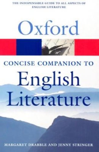 9780199214921: The Concise Oxford Companion to English Literature (Oxford Quick Reference)