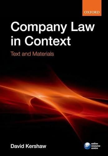 Stock image for Company law in context: Text and materials for sale by AwesomeBooks