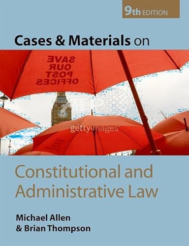 9780199217779: Cases and Materials on Constitutional and Administrative Law