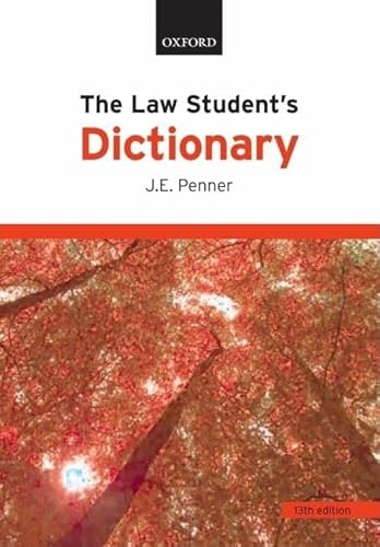 Stock image for The Law Student's Dictionary for sale by WorldofBooks