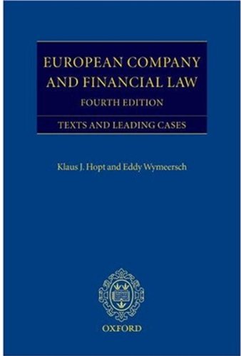 Beispielbild fr European Company and Financial Law: Texts and Leading Cases (4th Edn) zum Verkauf von Anybook.com