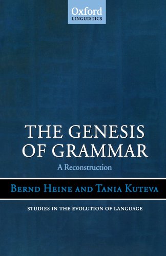 Beispielbild fr The Genesis Of Grammar: A Reconstruction (Studies in the Evolution of Language): 9 zum Verkauf von WorldofBooks