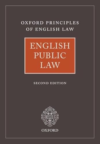 Imagen de archivo de English Public Law (Oxford Principles of English Law) a la venta por GF Books, Inc.