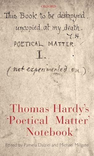 Beispielbild fr Thomas Hardy's 'Poetical Matter' Notebook zum Verkauf von WorldofBooks