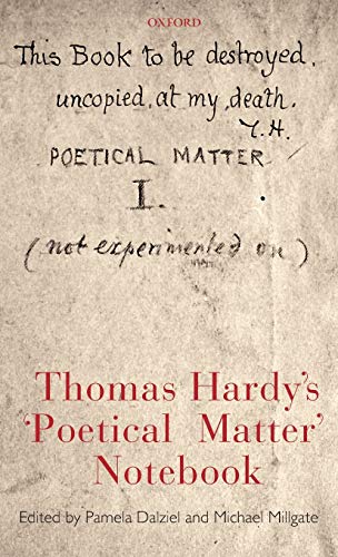 Stock image for Thomas Hardy's 'Poetical Matter' Notebook for sale by Dunaway Books