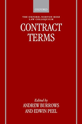 Stock image for Contract Terms (Oxford-Norton Rose Law Colloquium) for sale by Lucky's Textbooks